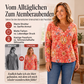 Elegantes Damen-Oberteil mit Blumenmuster und V-Ausschnitt