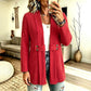 Gerippter Strickcardigan für Damen