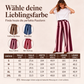Lässig gestreifte Damen-Weithosen