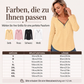 Langarmshirt mit Reißverschluss und V-Ausschnitt für Damen