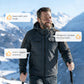 Warmes und winddichtes Set: Kapuzenjacke und Cargohose für Herren