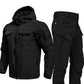 Warmes und winddichtes Set: Kapuzenjacke und Cargohose für Herren