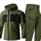 Warmes und winddichtes Set: Kapuzenjacke und Cargohose für Herren