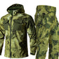 Warmes und winddichtes Set: Kapuzenjacke und Cargohose für Herren