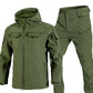 Warmes und winddichtes Set: Kapuzenjacke und Cargohose für Herren