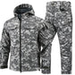 Warmes und winddichtes Set: Kapuzenjacke und Cargohose für Herren