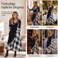 🌸 50 % RABATT – Damen Karo-Patchwork-Maxikleid mit A-Linien-Schnitt | Künstlerischer Stil trifft auf bequemen Alltagskomfort ✨