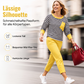 Zweiteiliges gestreiftes Set für Damen: Langarm-Oberteil und Hose