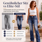 Bootcut-Jeans für Damen, mittlere Leibhöhe, stretch