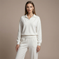 👚 50 % RABATT | Mühelos angezogen & bequem durch den Tag – Damen-Set mit Langarm-Oberteil & weiter Hose