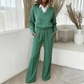 👚 50 % RABATT | Mühelos angezogen & bequem durch den Tag – Damen-Set mit Langarm-Oberteil & weiter Hose