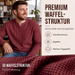 Herren-Hemd mit Waffelstrick und V-Ausschnitt in Slim-Fit-Passform