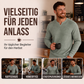 Herren-Hemd mit Waffelstrick und V-Ausschnitt in Slim-Fit-Passform
