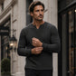 Herren-Hemd mit Waffelstrick und V-Ausschnitt in Slim-Fit-Passform