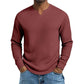 Herren-Hemd mit Waffelstrick und V-Ausschnitt in Slim-Fit-Passform