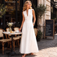 📢📢50%Rabatt!!!🎉✨Maxikleid für Damen mit tiefem V-Ausschnitt und ärmellosem Schnitt