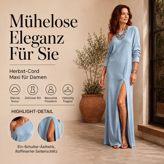 Damen-Schulterfrei-Kleid mit Seitenschlitz