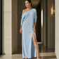 Damen-Schulterfrei-Kleid mit Seitenschlitz