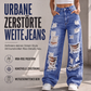 📢📢50%Rabatt!!!🎉⭐ 4,9 Sterne – nicht ohne Grund! Weite Jeans für Damen mit Rissen, Destroyed-Effekt und hoher Taille
