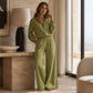 📢📢50%Rabatt!!!🎉✨Damen-Set aus Reißverschluss-Cardigan und Weithosen