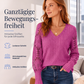 ⭐ 4,9 Sterne – nicht ohne Grund! Langarm-Oberteil aus gebürstetem Rippstoff mit Spitzenbesatz für Damen