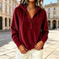Damen-Kapuzenpullover mit Knopfleiste