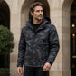 Winddichte Kapuzenjacke für Herren mit Camouflage-Muster