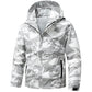 Winddichte Kapuzenjacke für Herren mit Camouflage-Muster