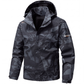 Winddichte Kapuzenjacke für Herren mit Camouflage-Muster