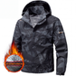 Winddichte Kapuzenjacke für Herren mit Camouflage-Muster