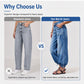 👖✨ Bestseller –  High-Waist-Barrel-Jeans mit Stretch-Anteil für Damen