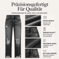 🙌 50% Wiederkaufquote – Qualität überzeugt! Damen-Jeans im Retrostil, used-Look mit Rissen