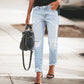 🙌 50% Wiederkaufquote – Qualität überzeugt! Damen-Jeans im Retrostil, used-Look mit Rissen