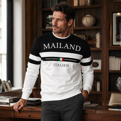🎉✨Bedrucktes Sweatshirt Milano Italia für Herren