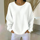 📢📢50% Rabatt!!! 🎉✨ Damen Waffelstrick-Sweatshirt im Loose-Fit