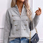 📢📢50%Rabatt!!!🎉✨Lässige Damen-Strickjacke mit doppeltem Reißverschluss