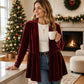 💎✨ Bestseller – Samt-Cardigan mit Peplum – bequem und stylisch