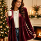 💎✨ Bestseller – Samt-Cardigan mit Peplum – bequem und stylisch