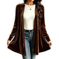 💎✨ Bestseller – Samt-Cardigan mit Peplum – bequem und stylisch