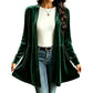 💎✨ Bestseller – Samt-Cardigan mit Peplum – bequem und stylisch