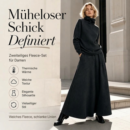 🛍️✨Damen-Set aus Rollkragenoberteil und Maxirock