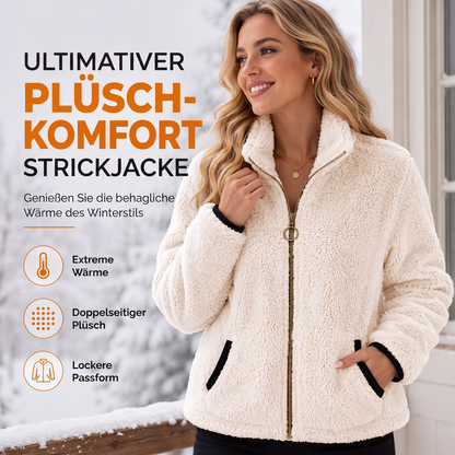 🍂 Lässig & modern – Strickjacke mit Reißverschluss – Weicher Stoff, lockerer Schnitt & vielseitig kombinierbar