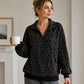 📢🎉50%Rabatt!!!🛍️✨Damen Sweatshirt mit Leopardenmuster & Viertelreißverschluss – Lässig, bequem & immer passend