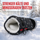 Damen Winter Hochstiefel Wasserdicht Rutschfest Outdoor Schnee-Stiefel mit Dick Plüschfutter und Dicke Sohle