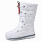 Damen Winter Hochstiefel Wasserdicht Rutschfest Outdoor Schnee-Stiefel mit Dick Plüschfutter und Dicke Sohle
