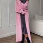 🔥 Beliebtes Produkt ！✨Damen Langcardigan aus Kunstpelz-Fleece, flauschiger oversized Strickmantel für Herbst und Winter