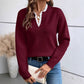 📢🎉50%Rabatt!!!🛍️✨Damen Rollkragen-Strickpullover mit Spitzenbesatz
