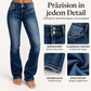 🔥 Bestseller – über 50.000 Mal verkauft! 🏆 Damen Bootcut-Jeans mit Doppelknopf und hohem Bund