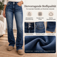 🔥 Bestseller – über 50.000 Mal verkauft! 🏆 Damen Bootcut-Jeans mit Doppelknopf und hohem Bund