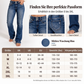 🔥 Bestseller – über 50.000 Mal verkauft! 🏆 Damen Bootcut-Jeans mit Doppelknopf und hohem Bund